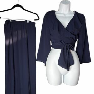 Fashion Nova Navy Skirt Set